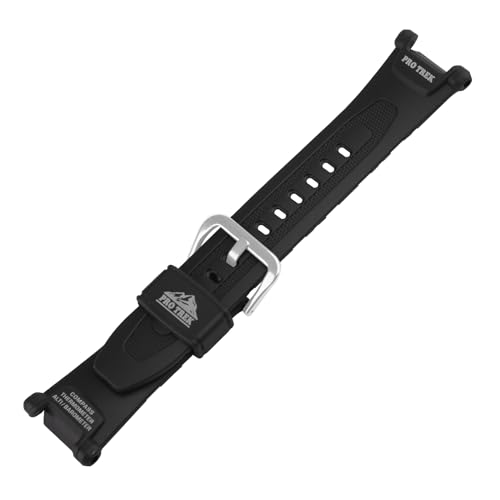 XIW Compatible for 10631626 Casio Proterk PRG-240 PRG-40 Pro terk Resin Watch Band Replacement for men Wirstband Strap women Bracelet, Silver Buckle - Image 5
