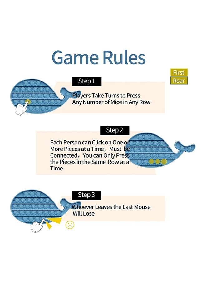 NIBEMINENT Silicone Fidget Bubble Toy - Whale - Image 3