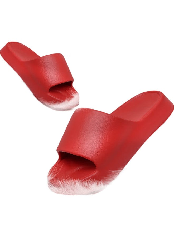 GUOLUOFEI Stepping-On Eva Wedding Slippers For Men And Women, Summer Red Festive Zodiac Year High-End Dowry, Red, Size 38-39 - Image 1
