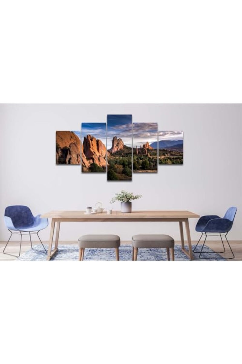 Artbrush Tower California Scenery Wall Art Yosemite Valley View Natural Landscape Picture Canvas Print US National Park Sunrise Wall Decor Poster Painting for Living Room Office Framed Ready to Hang(60''Wx32''H) - Image 4