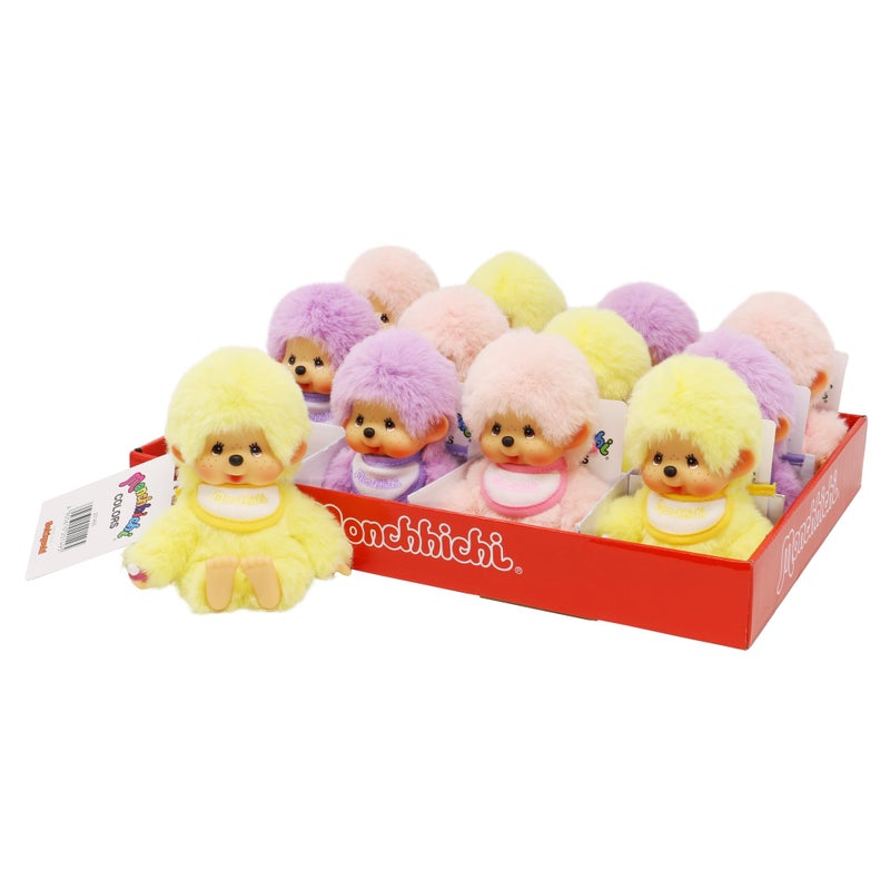 Sekiguchi 201495Monchhichi Original Assorted Yellow Purple and Pink Plush Animal Approximately 15 cm 201495 1 Count - Image 2