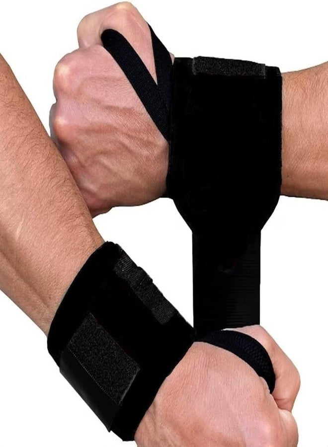 UROCK Wrist Support for Men & Women, Wrist Band for Gym Wrist Wrap/Straps Gym Accessories for Men for Hand Grip & Wrist Support Crepe Bandage (Black) - Image 1