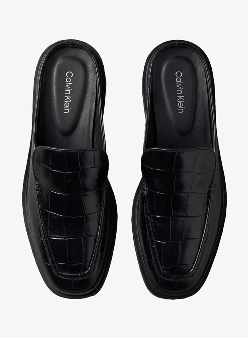Calvin Klein  Leather Croc-Effect Mules for Women | Best Price UAE