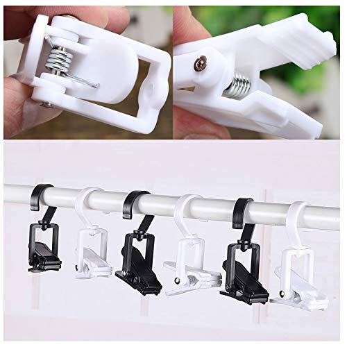 Wenplus Super Strong Swivel Hanging Hooks - Laundry & Curtain Clips, Clothes Pins - Beach Towel Clips, 4.3-inch, White (10-pack) - Image 4