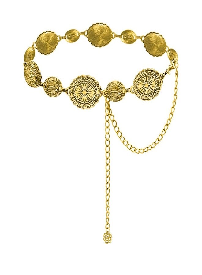 KOSMOS-LI Boho Waist Chain Belt Anti Gold Plate Chain for Women Dress Body Chain Metal Waist Chain - Image 1