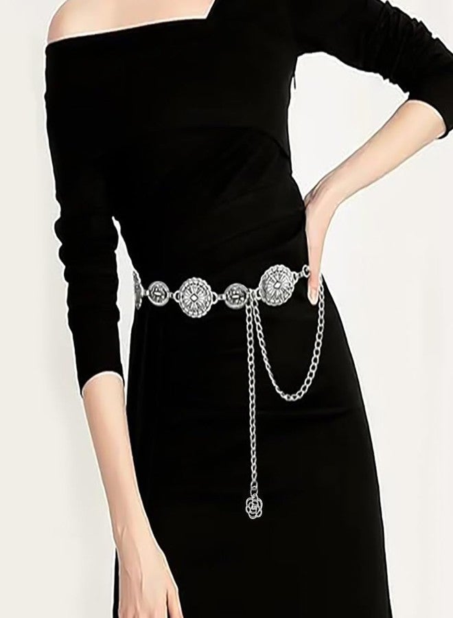 KOSMOS-LI Boho Waist Chain Belt Anti Gold Plate Chain for Women Dress Body Chain Metal Waist Chain - Image 4