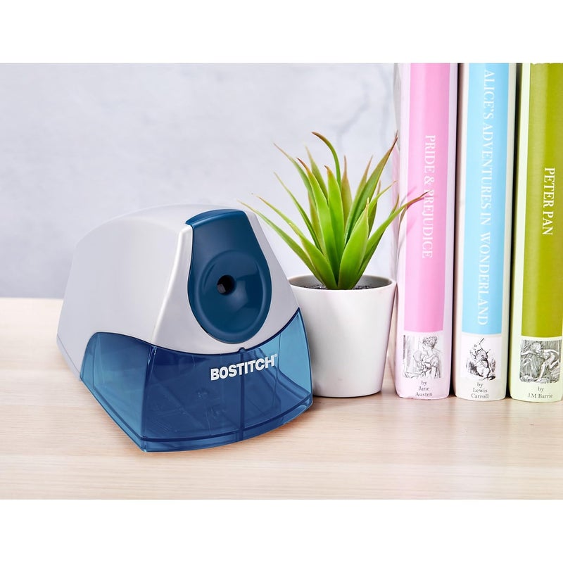 Bostitch Office Electric Pencil Sharpener, Heavy Duty Powerful Stall-Free Motor, High Capacity Shavings Tray, for Office or Classroom, Blue - Image 5
