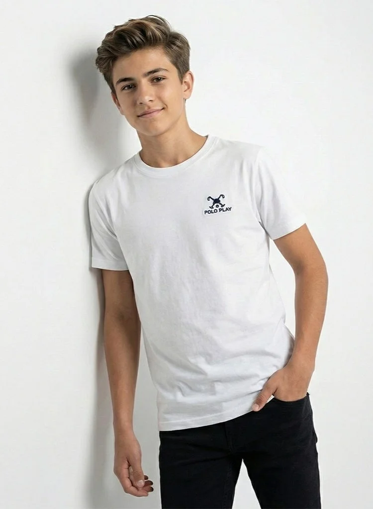 Polo Play Boys Graphic T-shirt -WHITE