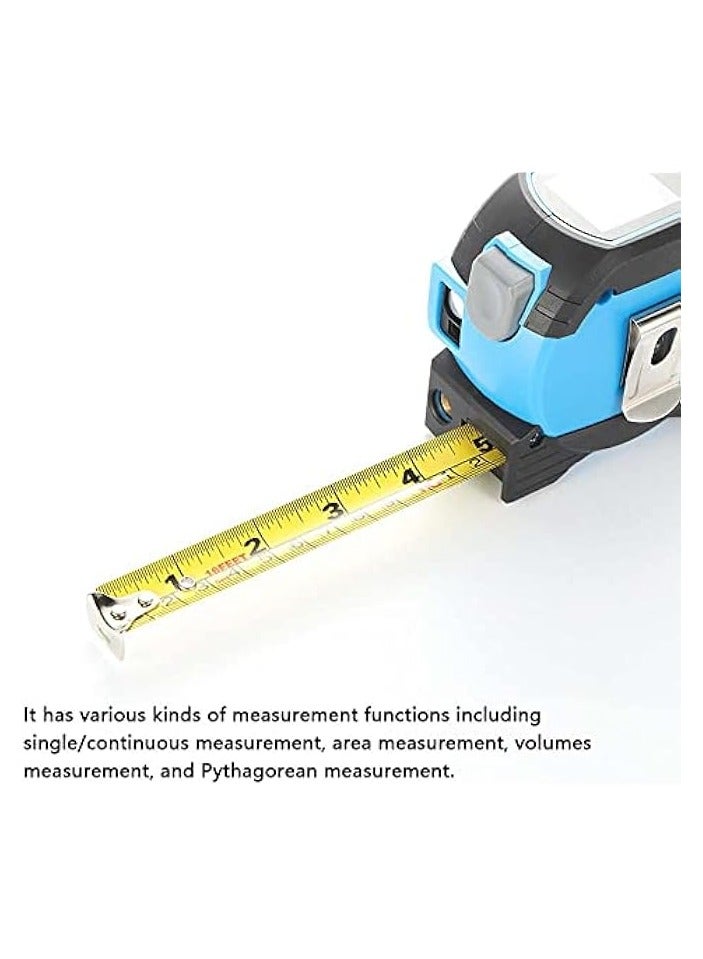 PROMASS 3in1 Laser Rangefinder 5m Tape Measure Ruler LCD Display with Backlight Distance Meter Building Measurement Device Area Volumes Surveying Equipment  - Image 3