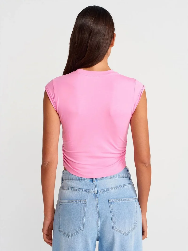 ديلفين Dilvin Women's Sleeveless Crop T-shirt