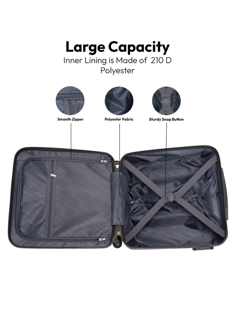 Stargold Single Hardside Spinner 4 Wheels Cabin Trolley Luggage With Number Lock 16 Inches - Image 3