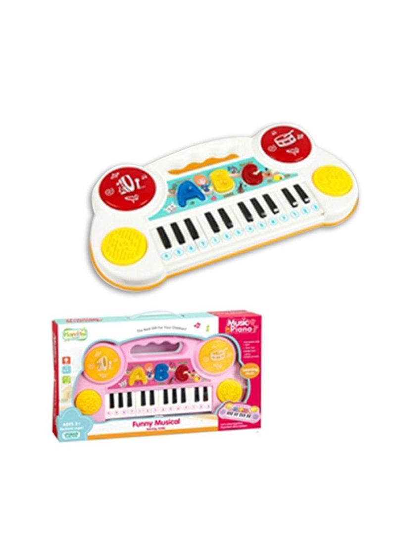 UKR ABC Learning Piano – White Musical Toy with Dual Speakers for Kids | Fun Educational Piano for Toddlers & Preschoolers | Early Learning Music Toy - Image 2