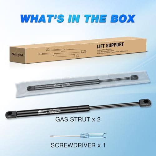 Nilight Rear Hatch Struts 6657 for Dodge Challenger 20082016 Tailgate Lift Supports Rear Door Shocks 12 Inch 2PCS Set Rod - Image 3