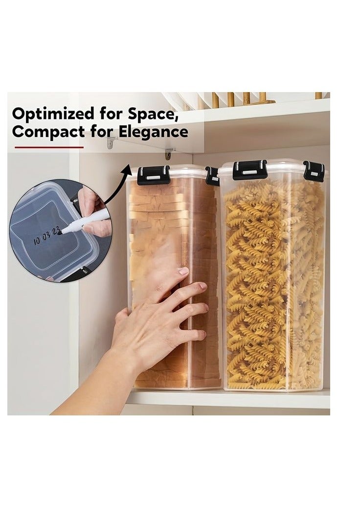【1-Pack Flip Top Bread Box】 1-Pack Plastic Bread Box with Flip Top Lid - Freezer-Safe Rectangular Bread Storage Container with Reliable Sealing for Kitchen Freshness Preservation - Upgraded Snap-Lock Keep Bread Fresh Organizer - Image 5