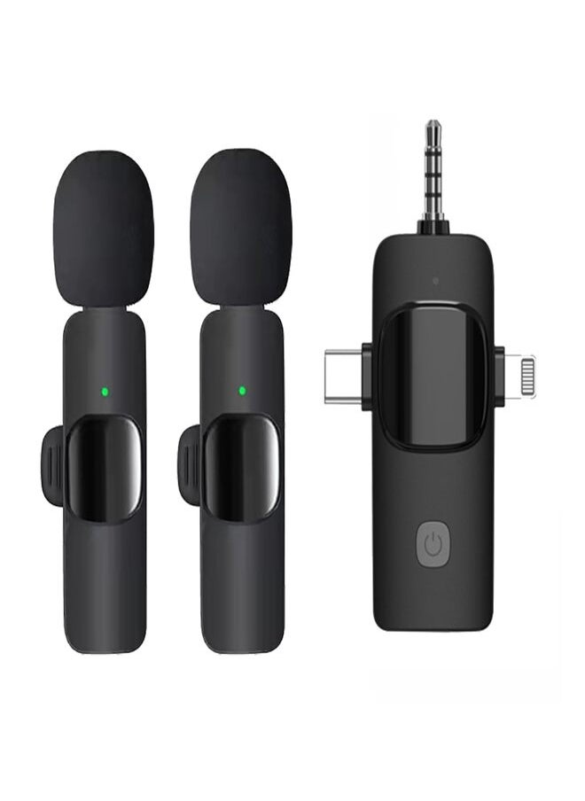 SUKILO 3-in-1 Wireless Lavalier Microphone System for iPhone Android Tablet – Lavalier, Handheld & Headset Mic – 2.4G Wireless, Noise Reduction, Compatible with Smartphones, PCs & Cameras  - Image 1