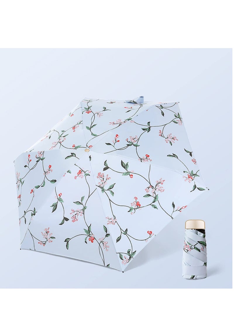 Travel Umbrella UV Small Compact Protection Mini Perfect for Lightweight Portable Parasol Outdoor Sun Rain Umbrellas for Men Women and Kids - Image 1