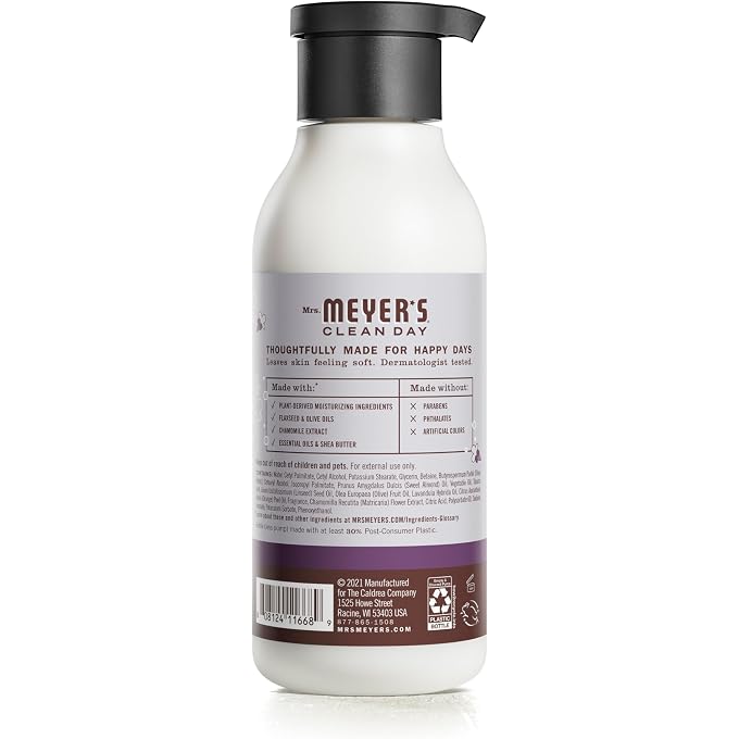 MRS. MEYER'S CLEAN DAY Body Lotion, Long-Lasting, Non-Greasy Moisturizer, Cruelty Free Formula, Lavender Scent, 15.5 oz - Image 2