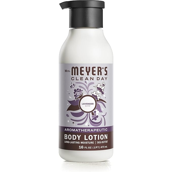 MRS. MEYER'S CLEAN DAY Body Lotion, Long-Lasting, Non-Greasy Moisturizer, Cruelty Free Formula, Lavender Scent, 15.5 oz - Image 1