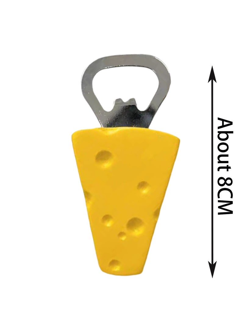 Cheese Fridge Magnet - Bottle Opener, 3d Simulation Food Stereo Creative Magnetic Sticker Opener Artifact Fridge Magnet Home Decor Accessories - Image 2