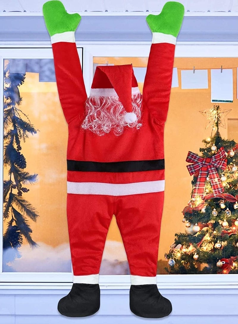 TAPIT Hanging Santa Claus Christmas Outdoor Decorations Climbing Santa Claus for Gutter Roof Windows Car Christmas Decorations Indoor Outdoor Xmas Santa Claus Decor - Image 1