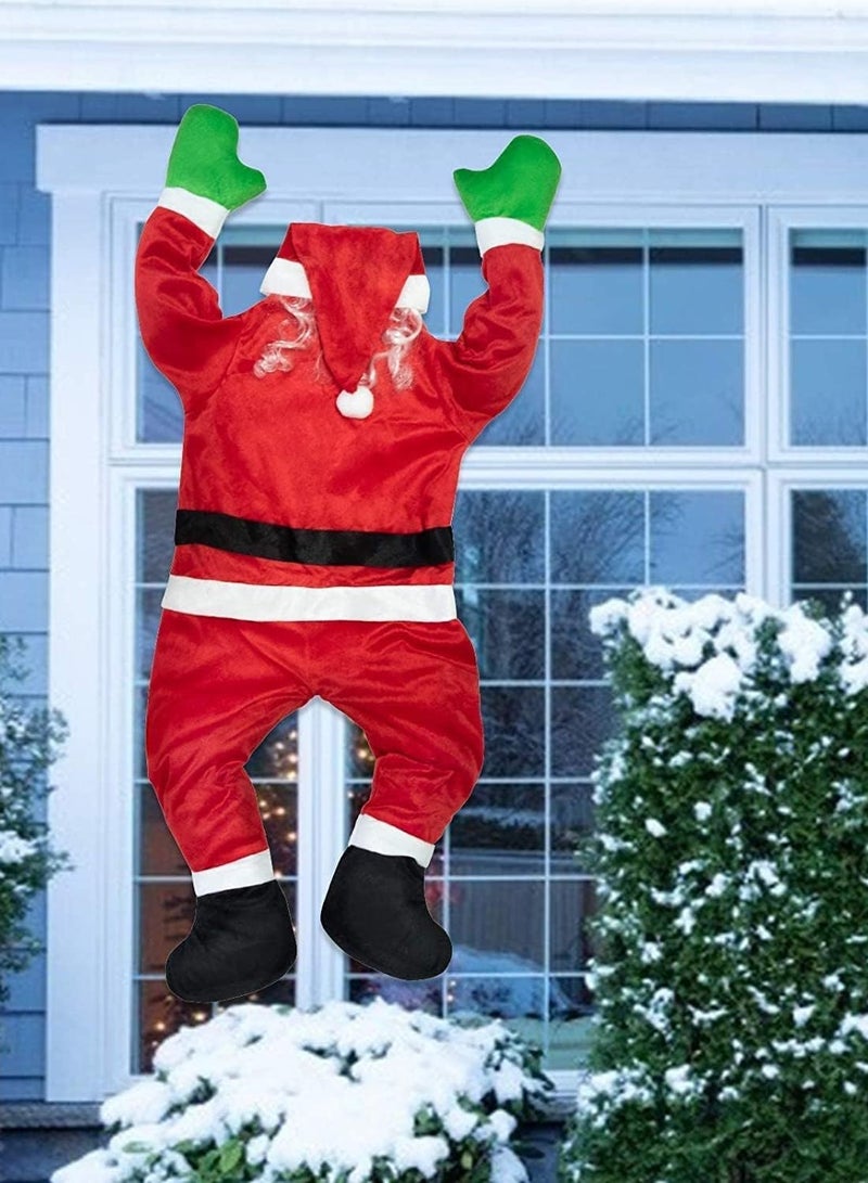 TAPIT Hanging Santa Claus Christmas Outdoor Decorations Climbing Santa Claus for Gutter Roof Windows Car Christmas Decorations Indoor Outdoor Xmas Santa Claus Decor - Image 5