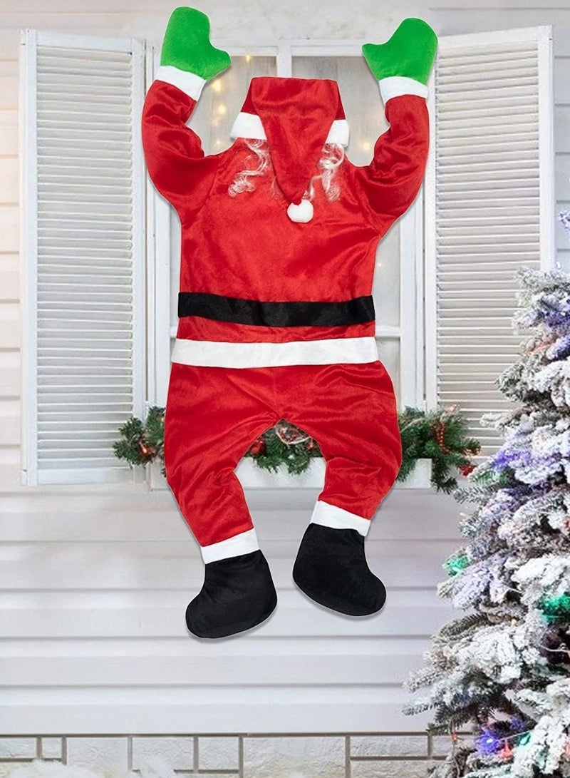 TAPIT Hanging Santa Claus Christmas Outdoor Decorations Climbing Santa Claus for Gutter Roof Windows Car Christmas Decorations Indoor Outdoor Xmas Santa Claus Decor - Image 2