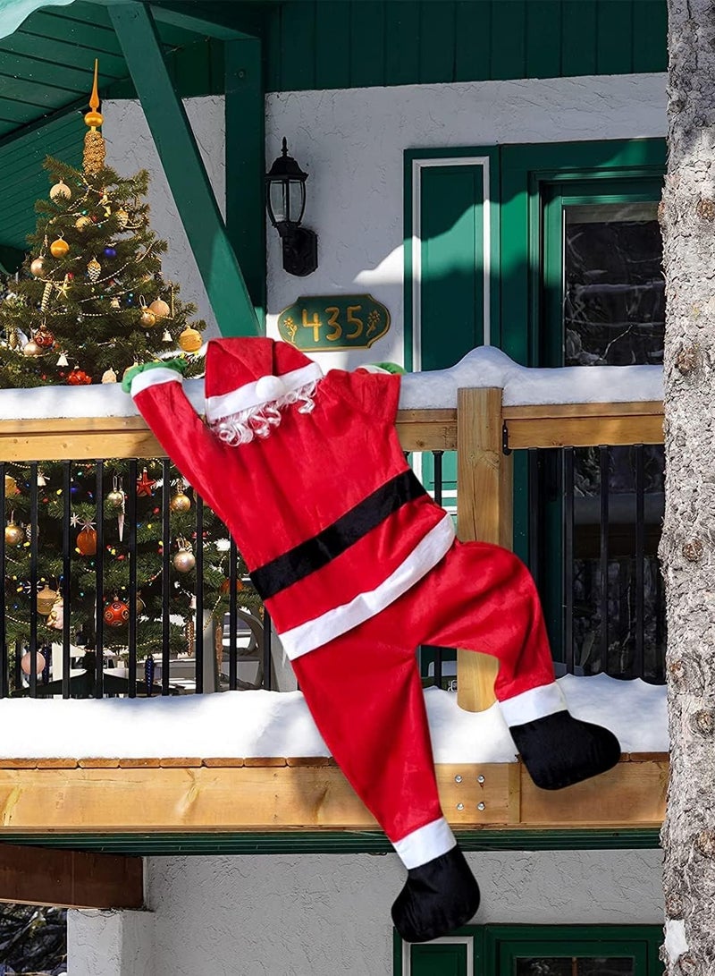 TAPIT Hanging Santa Claus Christmas Outdoor Decorations Climbing Santa Claus for Gutter Roof Windows Car Christmas Decorations Indoor Outdoor Xmas Santa Claus Decor - Image 4