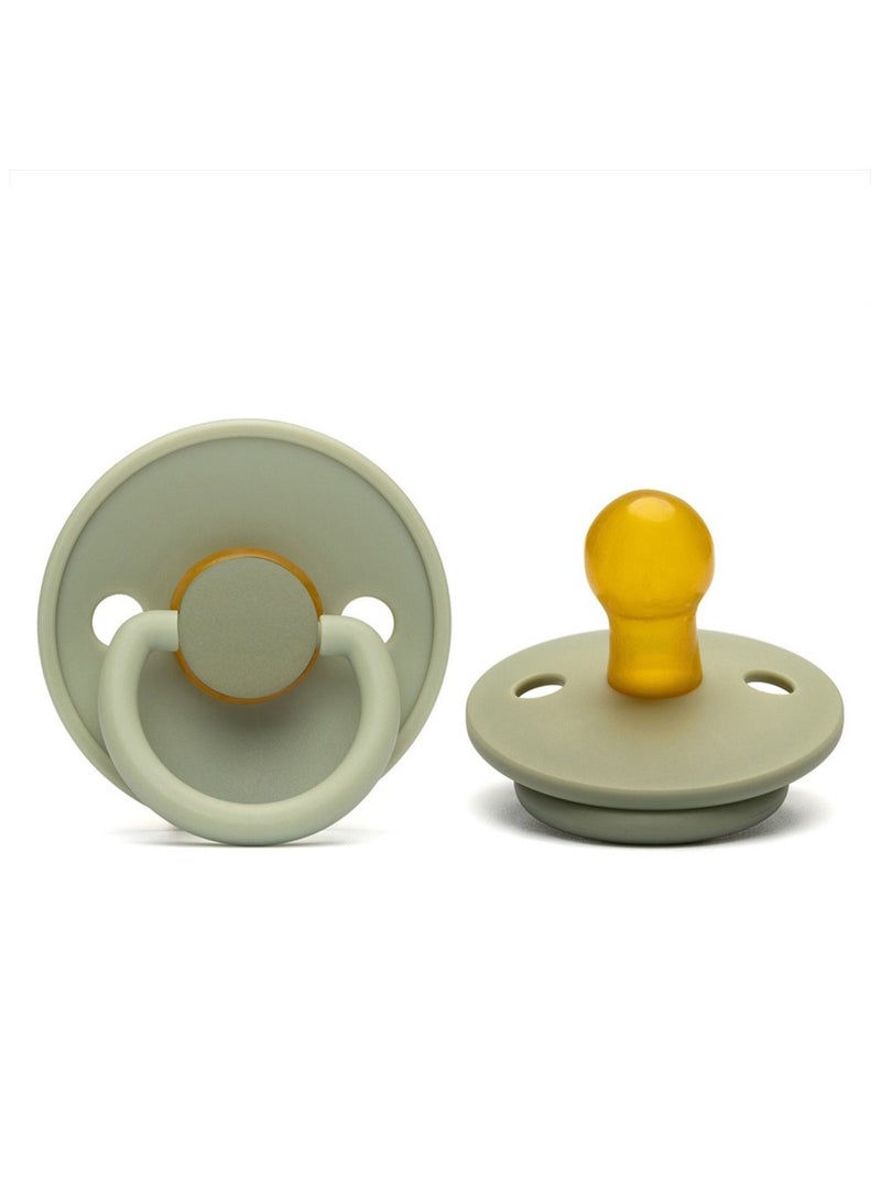 شراء جوي لهاية دائرية، مصنوعة من سيليكون آمن غذائيًا وخالي من مادة BPA، ناعمة ومقاومة للعض، لطيفة على فم الطفل، مصنوعة من اللاتكس الطبيعي، للأطفال من عمر 6 إلى 18 شهرًا، مقاس متوسط (أخضر) - Image 1