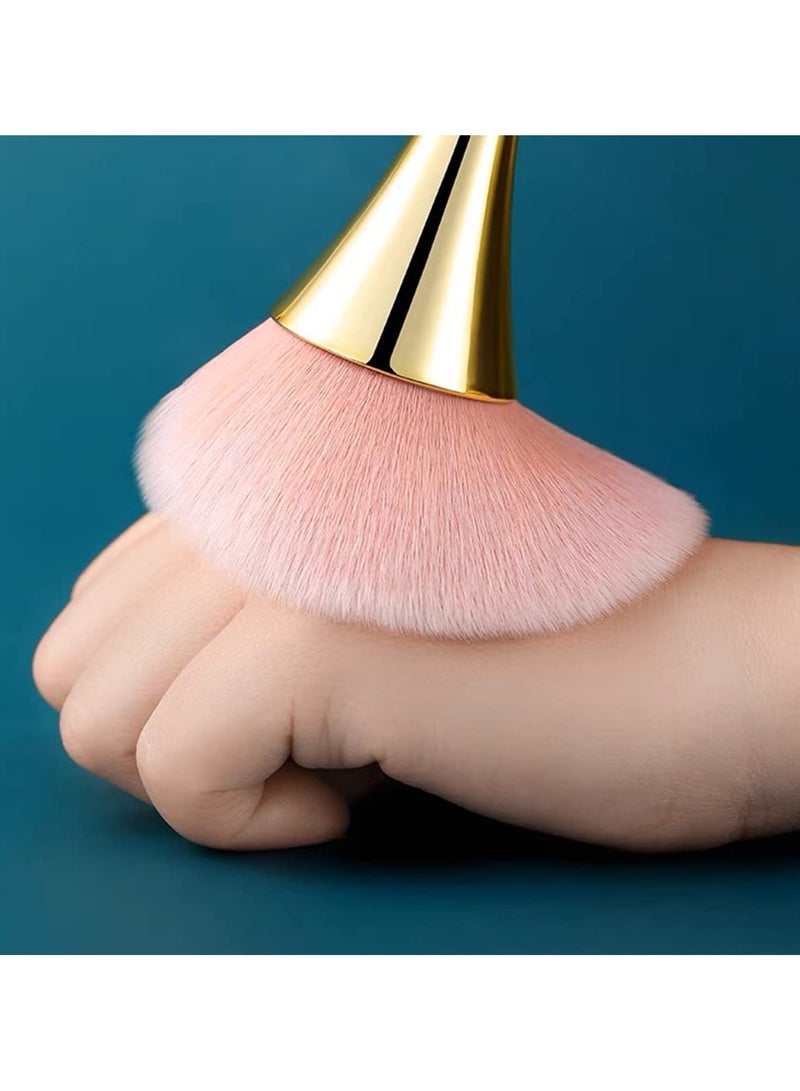Goolsky فرشاة تنظيف الغبار لفن الأظافر لمانيكير فرشاة مكياج أكريليك ملونة فرشاة بودرة بلش أدوات أكسسوارات أظافر جل عصرية - Image 5