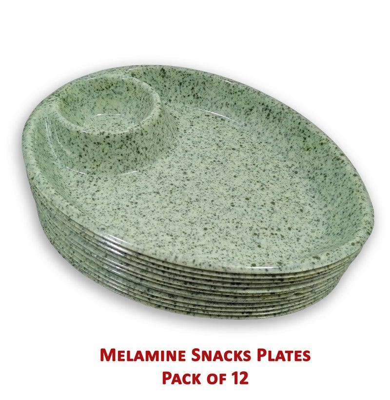 BHOJANWARE Melamine Designer Serving Platter Set of 12 - Perfect for Dinner Parties and Entertaining! - Image 4