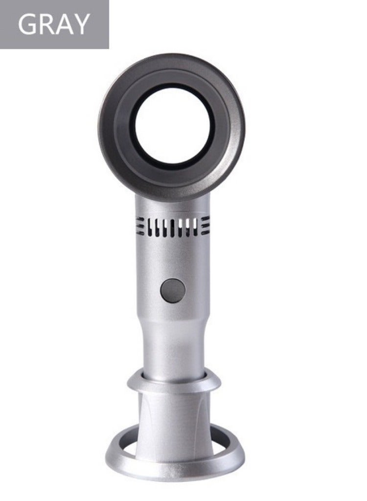 SYNSYB USB Rechargeable Portable Bladeless Fan Handheld,Mini Cooler No Leaf Handy Fan with 3 Speed Adjustable Stand up Small Personal Fan Foldable for Home Office Outdoor Travel - Image 4