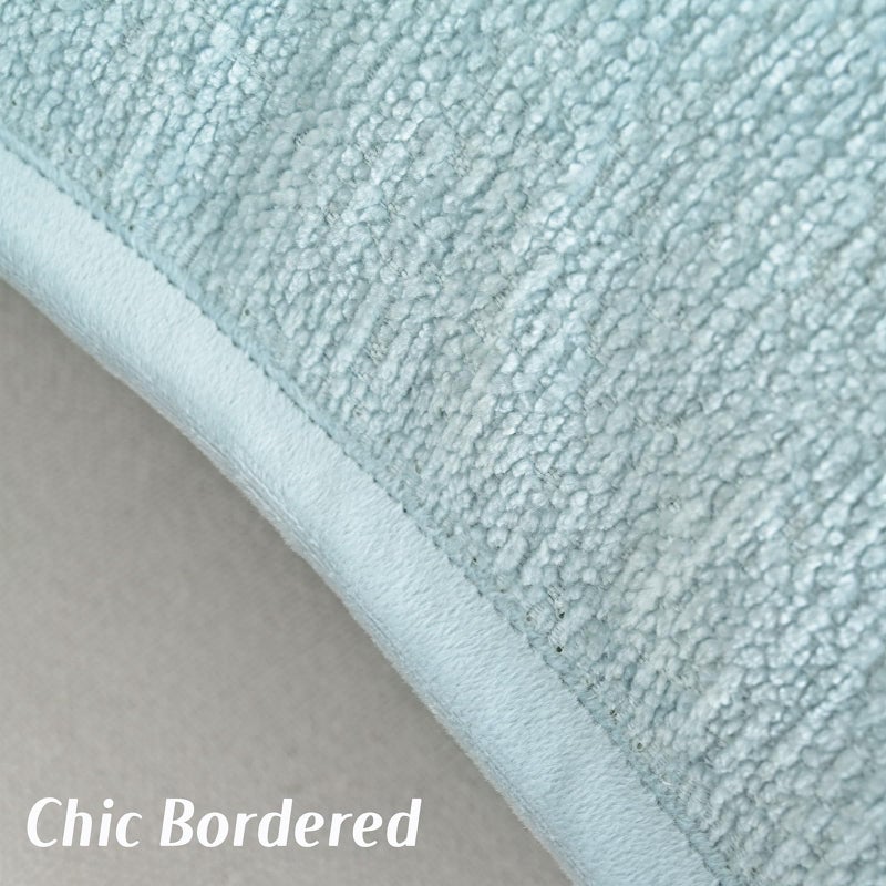 FUTEI Light Blue Chenille Throw Pillow Covers 18x18 Inch Set of 2,Soft Cozy Bound Edge Design Cushion Case,Home Decor for Couch Bed Living Room - Image 4