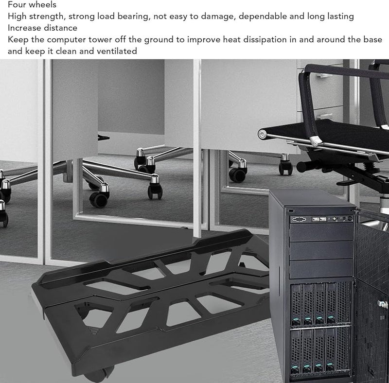 Adjustable Width ABS CPU Stand With 4 Wheels For Improved Airflow - Image 5