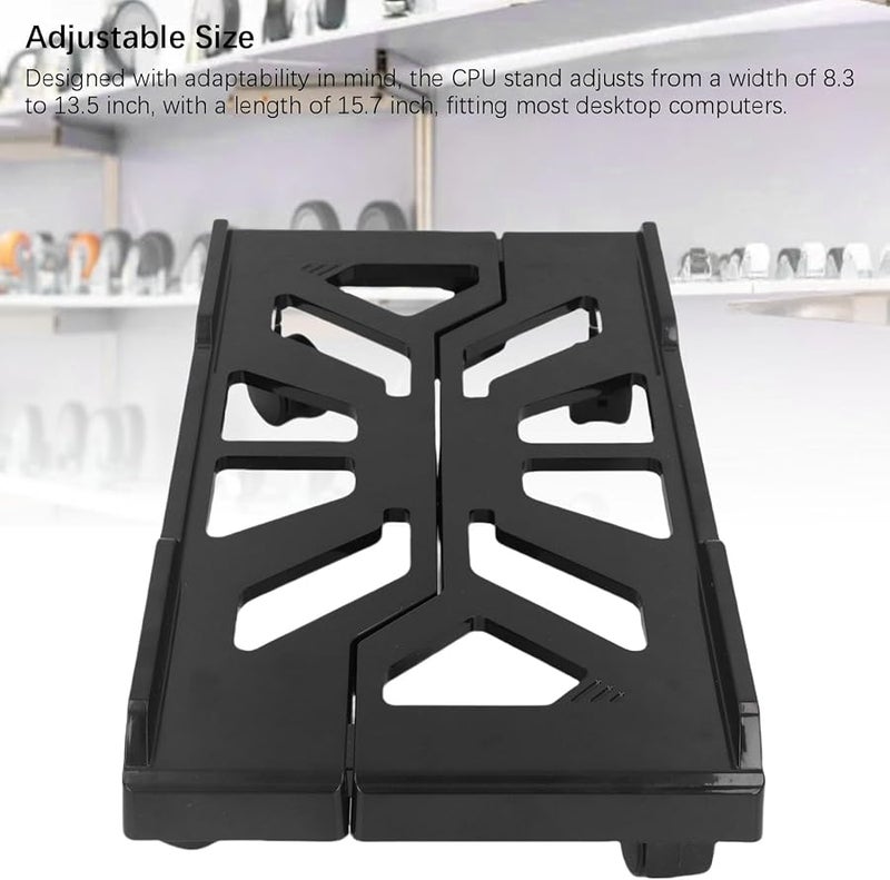 Adjustable Width ABS CPU Stand With 4 Wheels For Improved Airflow - Image 4