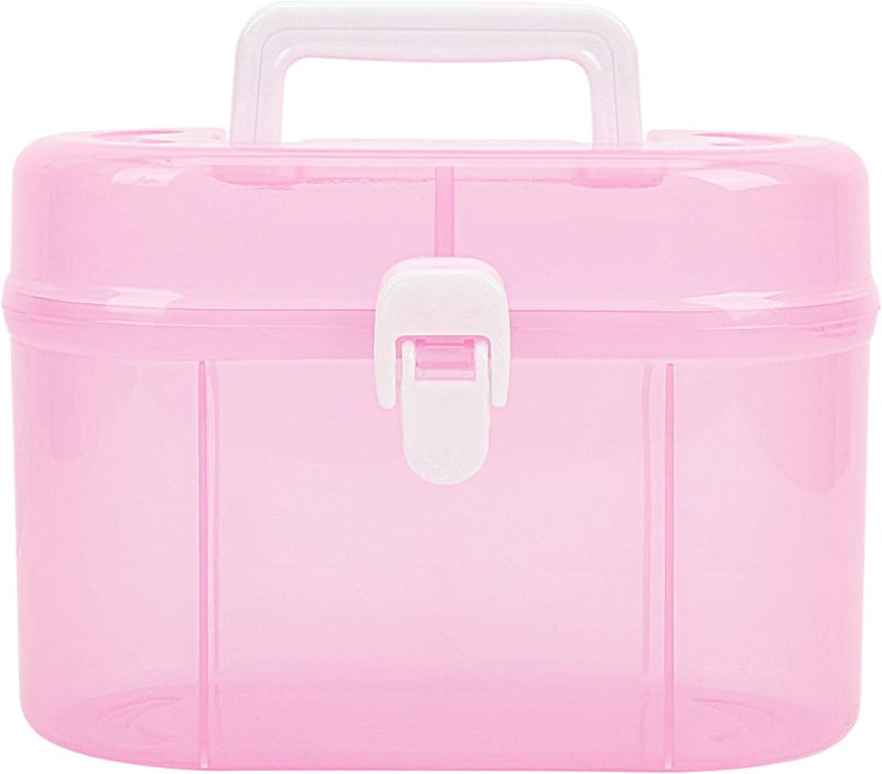 Kids Suitcase Desktop Storage Box Plastic Toy Case Handheld Handheld Sundry Box Toy Organizer Laundry Case Tabletop Storage Container for Bedroom Bathroom Nursery Kids Toys - Image 1