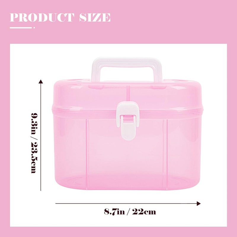 Kids Suitcase Desktop Storage Box Plastic Toy Case Handheld Handheld Sundry Box Toy Organizer Laundry Case Tabletop Storage Container for Bedroom Bathroom Nursery Kids Toys - Image 5