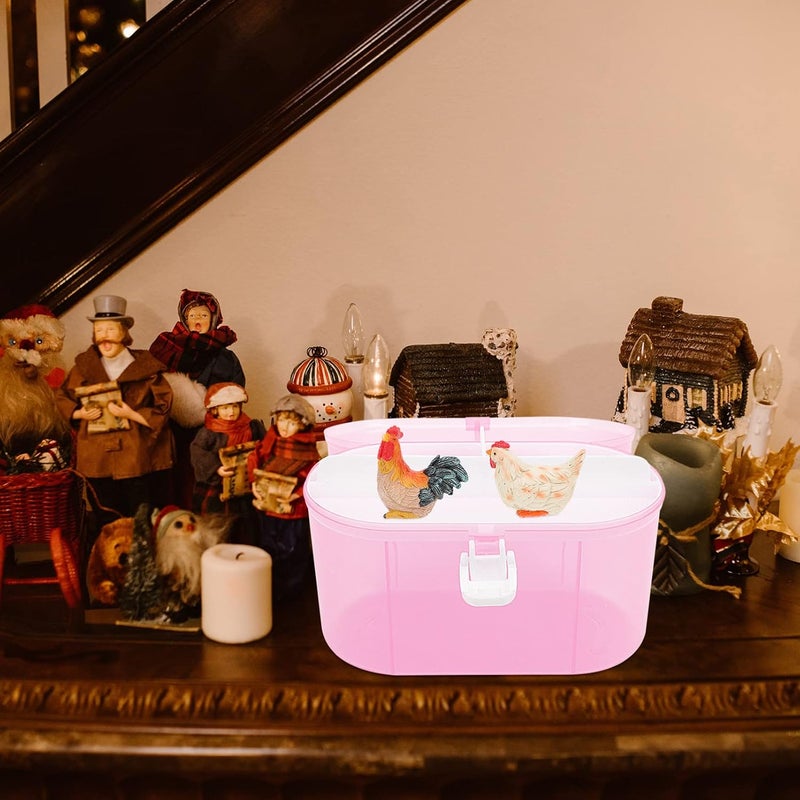Kids Suitcase Desktop Storage Box Plastic Toy Case Handheld Handheld Sundry Box Toy Organizer Laundry Case Tabletop Storage Container for Bedroom Bathroom Nursery Kids Toys - Image 4