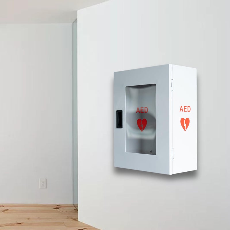 ISOP AED Storage  AED Cabinet Gray  WallMounted Box  Aluminium Outdoor Indoor Defribillator Cabinet  Survival Kit  Emergency Equipment  Wall Mounted Rescue Equipment  Caja para DAE  Bulk