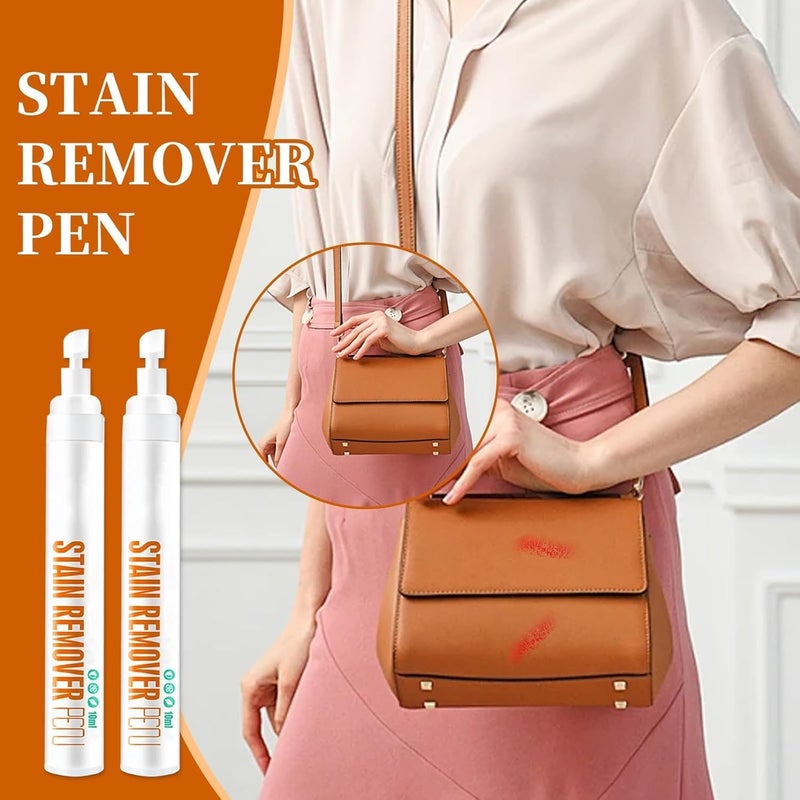 2Pcs Portable Stain Remover Pen for Clothes, Quick-Dry Instant Stain Remover for Drinks, Food & Grease, Gentle and Effective Travel Stain Stick - Image 4