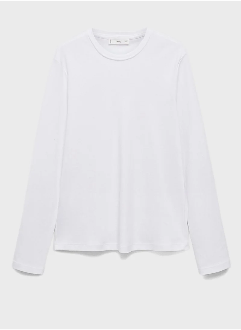 مانجو Biri Crew Neck Long Sleeve Top