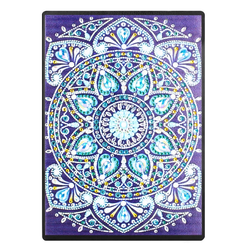 Lxmsja Lxmsja Diamond Art Painting Cover Notebook DIY Diamond Art Diary Book Journal Notebook 108 Pages54 Sheets A5 Ruled Blue Special Shaped Book