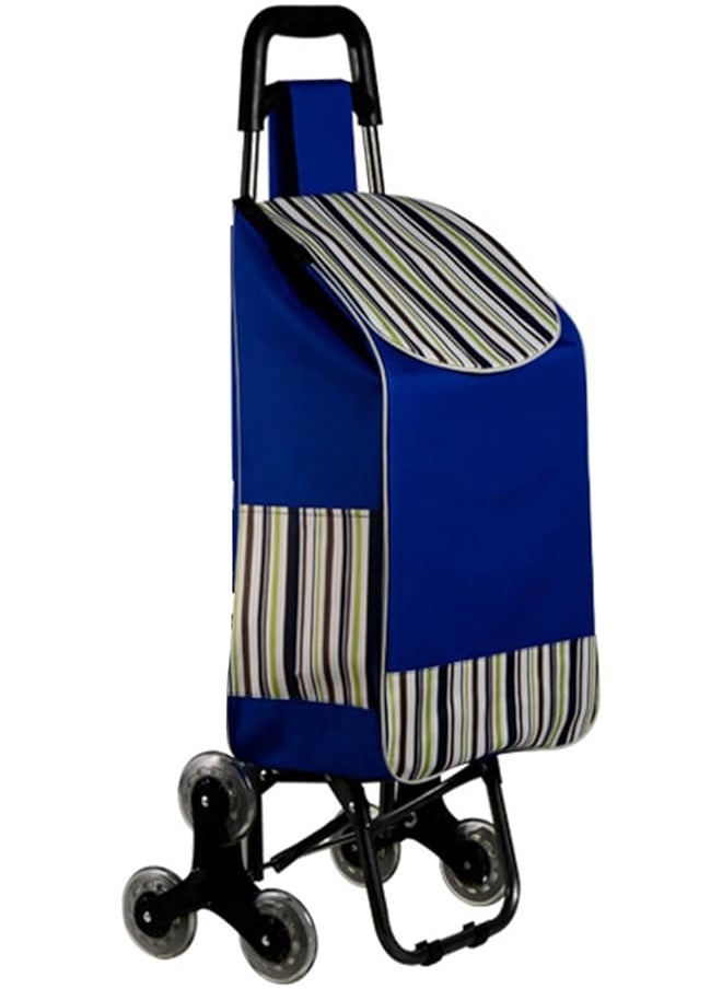 Occuwzz - Shopping Cartfoldable Cart Stair Climber Shopping Trolley Cart Crystal Wheel Trolley Grocery Cart - Image 1