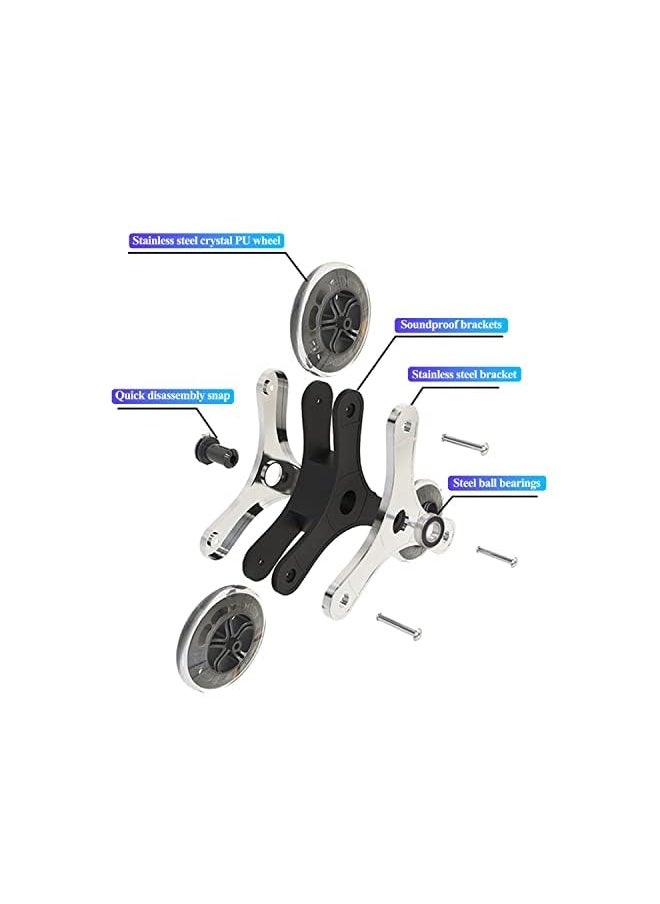 Occuwzz - Shopping Cartfoldable Cart Stair Climber Shopping Trolley Cart Crystal Wheel Trolley Grocery Cart - Image 1