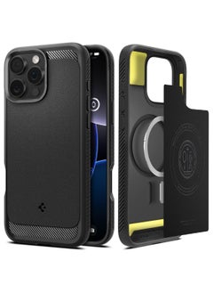 Spigen Spigen Rugged Armor MagFit Designed for iPhone 16 Pro Max Case (2024) Compatible with MagSafe - Matte Black  - Image 1