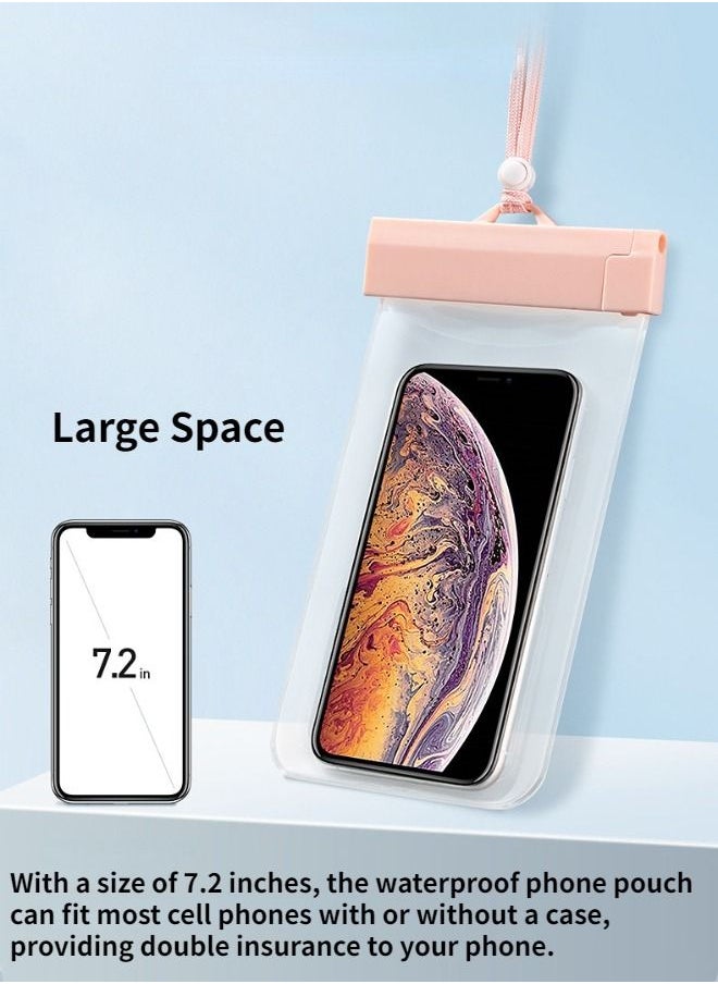 Waterproof Phone Case,waterproof Phone Pouch For Iphone 14 13 12 11 Pro Max Xs Plus Galaxy S22 S21 Ultra ,ipx8 Waterproof Cellphone Dry Bag For Vacation Travel Up To 7.2" Black -2 pack