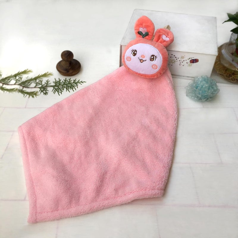 CLUZE Microfiber Wash Basin Hanging Rabbit Hand Kitchen Towel Napkin with Loop Soft Hanging Hand Towel for Bathroom Kitchen 500 GSM Pink Green Yellow Pack of 6 - Image 4