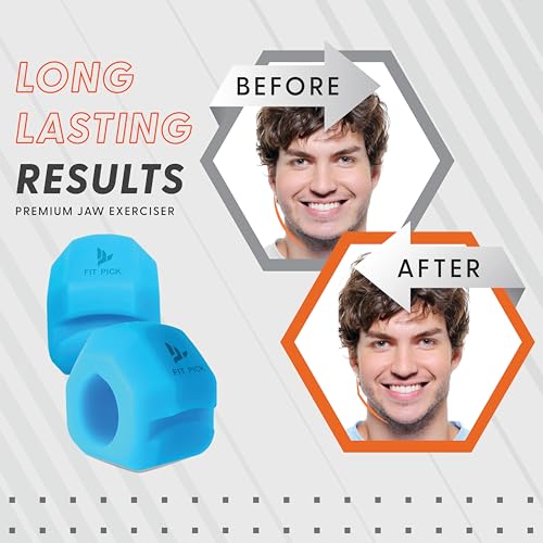 FIT PICK Pro Jawline Exerciser Tool Men&Women,Tones Face,Jaw&Neck,Jaw Exerciser Help Defines Jawline,Jawline Exerciser Helps Reduce Craving Stress Jaw Liner Tools For Men&Women,Jawline Shaper (Purple, Intermediate-Advanced) (Beginner-Intermediate (Blue)) - Image 3