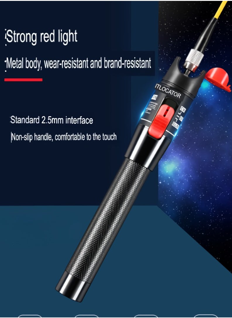 AROAQ Visual Fault Locator, 1-60km Fiber Optic Red Light Pen, Vfl Optical Fiber Cable Fault Tester, Red Light Pen For Network Fiber Cable Test, Fiber Optic Source Tester Detector Meter, (15mw, Black Blue Orange)  - Image 4