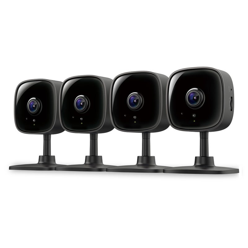 Tapo 1080P Indoor Wired Security Camera - Works as a Baby Monitor & Pet Camera, Motion Detection, 2-Way Audio, Siren, Night Vision, Subscription-Free Local Storage or Optional Cloud, C101(4-Pack) - Image 1