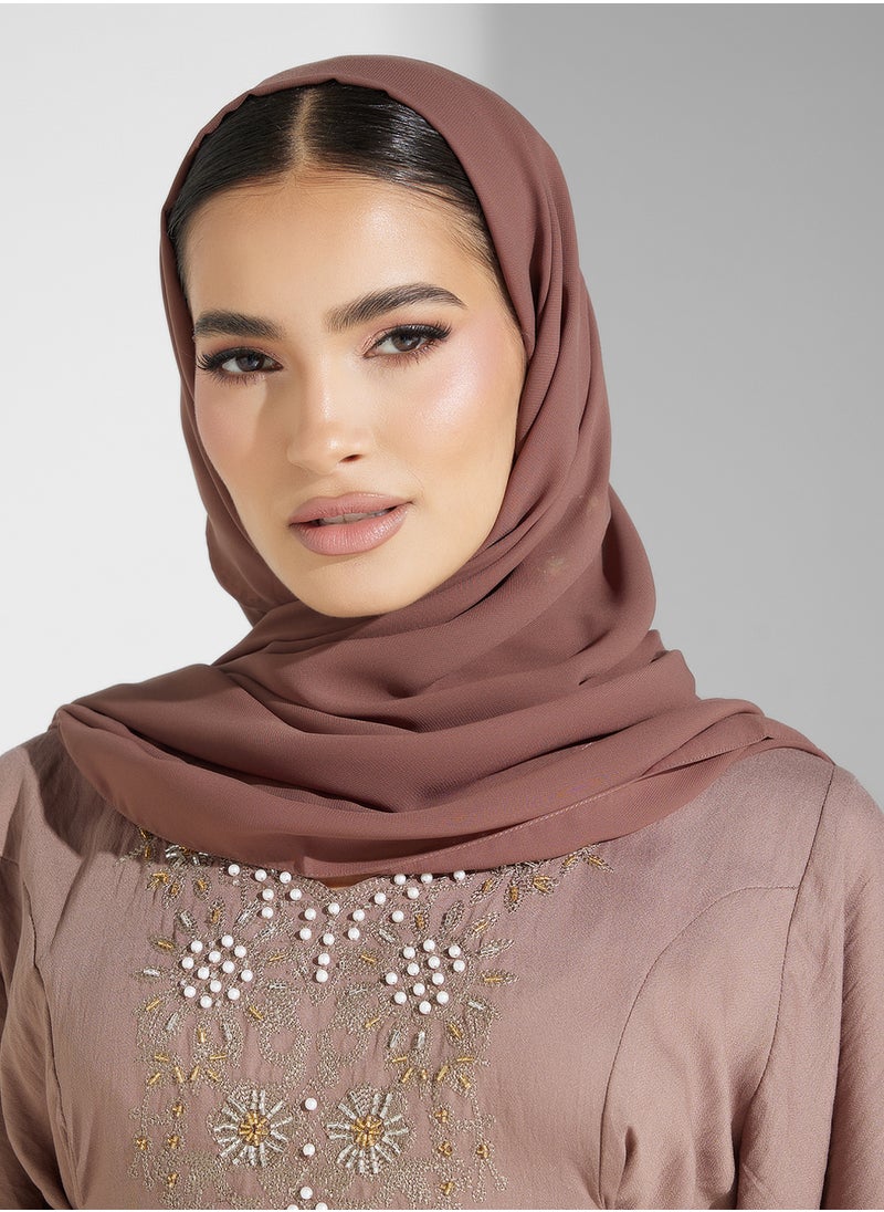 hayas closet Embroidered Flared Sleeve Abaya  - Image 4